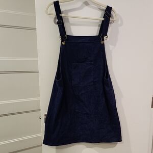 XL Navy Blue Corduroy Overall Dress